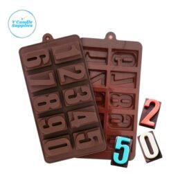 Number 0–9 Silicone Mold – 3D Brown Silicone Mold for Wax Melts, Soap & Candle Making
