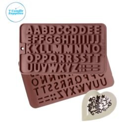 Mini ABCD Letters Silicone Mold for Wax Melts, Brown, 3D Molds, Candle Making