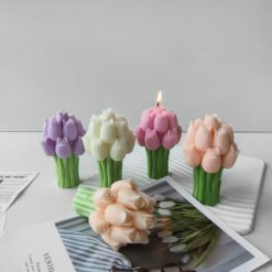 Tulip Bouquet Candle Mold – Premium Silicone Mold for Candle & Soap Making (9.8 cm Height)