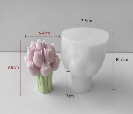 Tulip Bouquet Candle Mold – Premium Silicone Mold for Candle & Soap Making (9.8 cm Height) Tulip Bouquet Candle Mold – Premium Silicone Mold for Candle & Soap Making (9.8 cm Height)
