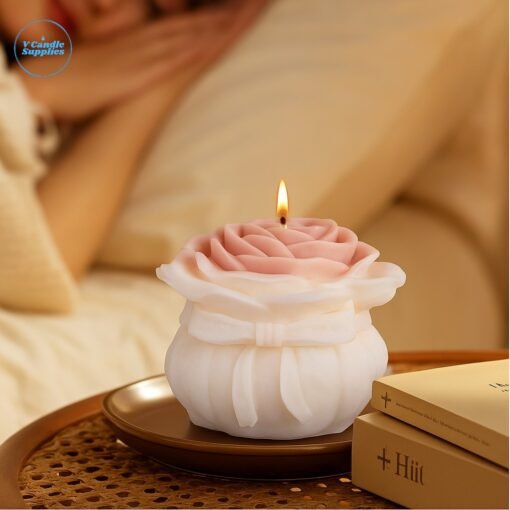 3D Big Rose In A Pouch with Bow- VC062 | Silicone Molds For Candle, Resin, Soap & Plaster Crafting 3D Big Rose In A Pouch with Bow- VC062 | Silicone Molds For Candle, Resin, Soap & Plaster Crafting