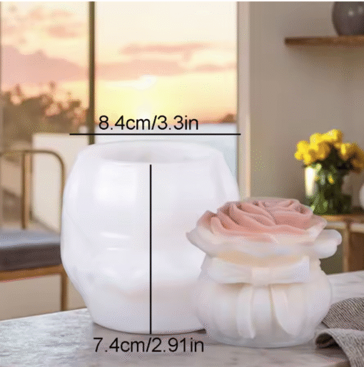 Screenshot 2025-09-12 141950 3D Big Rose In A Pouch with Bow- VC062 | Silicone Molds For Candle, Resin, Soap & Plaster Crafting