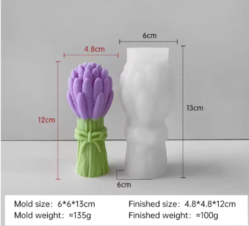 Lavender Blossom Bouquet Pillar Mold - VC033 | Silicone Molds For Candle, Resin, Soap & Plaster Crafting Lavender Blossom Bouquet Pillar Mold - VC033 | Silicone Molds For Candle, Resin, Soap & Plaster Crafting