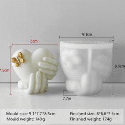 Holding Heart In Hands With Butterfly Mold - VC045 | Silicone Molds For Candle, Resin, Soap & Plaster Crafting