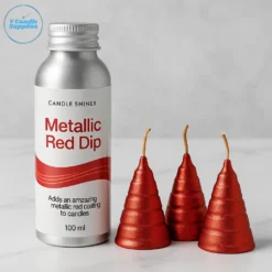 Candle Metallic Red Dip By V Candle Supplies | For Adding A Premium Metallic Red Coating To Your Mold Candles