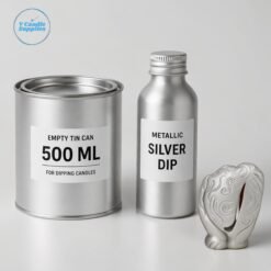 Candle Metallic Silver Dip By V Candle Supplies | For Adding A Premium Metallic Silver Coating To Your Mold Candles