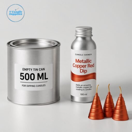 Candle Metallic Red Dip By V Candle Supplies | For Adding A Premium Metallic Red Coating To Your Mold Candles