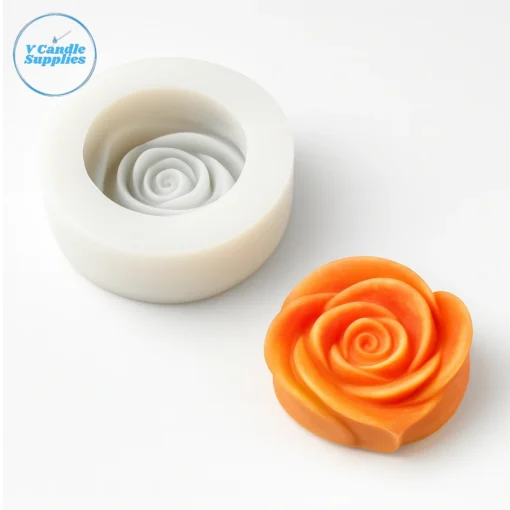 3D Rose Bloom Mold (Type 3) - VC016 _ Silicone Molds For Candle, Resin, Soap & Plaster Crafting