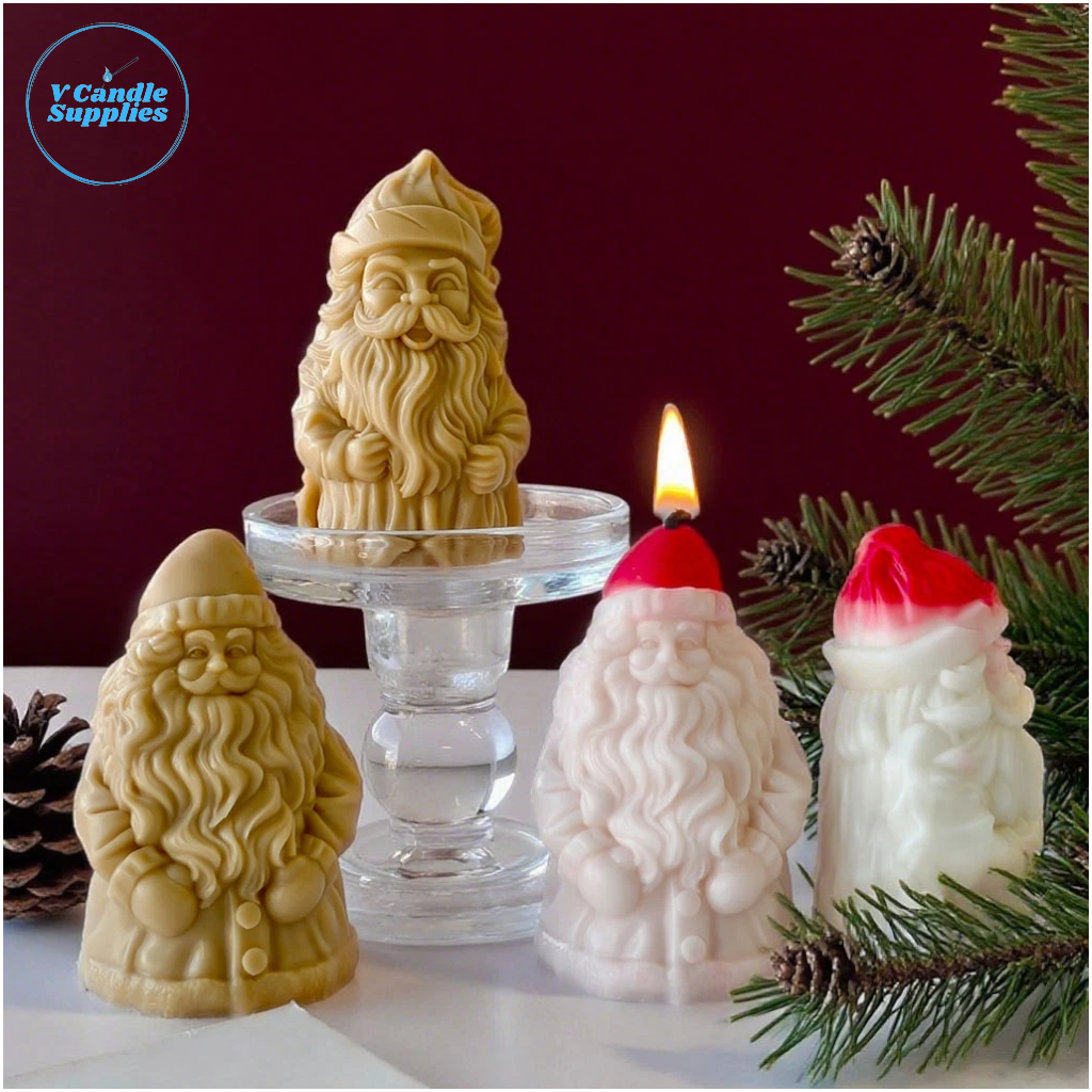 3D Santa Claus Mold (Two Variations) – VC089, VC090 | Silicone Molds For Candle, Resin, Soap & Plaster Crafting