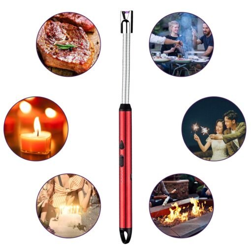 Rechargeable Electric Arc Lighter With LED Display & Long Flexible Neck | Electric Arc Lighter By V Candle Supplies