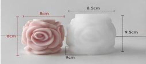 Blooming Rose Pillar Mold- VC022 | Silicone Molds For Candle, Resin, Soap & Plaster Crafting