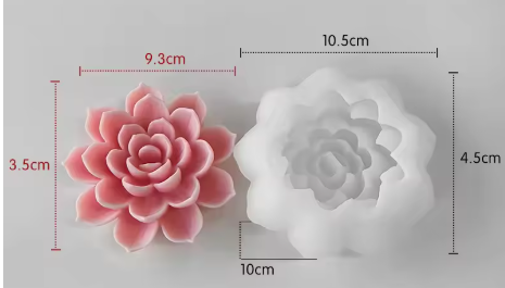 Blooming Succulent - VC019 | Silicone Molds For Candle, Resin, Soap & Plaster Crafting