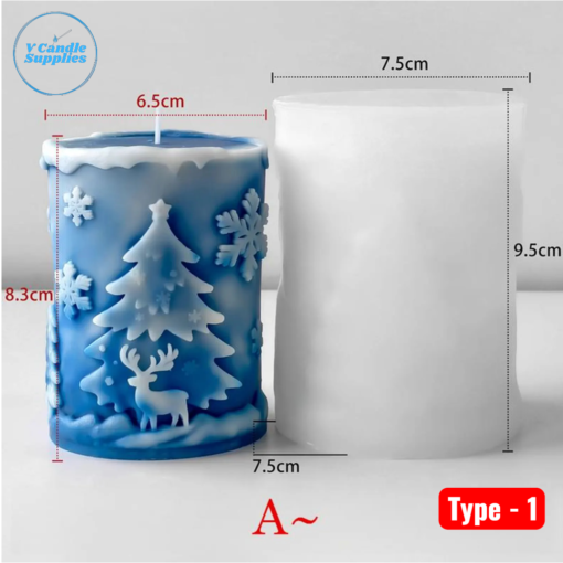 Christmas Pillar Candle Silicone Mold- (Four Variations) – VC095, VC096, VC097, VC098 | Silicone Molds For Candle, Resin, Soap & Plaster Crafting Christmas Pillar Candle Silicone Mold- (Four Variations) – VC095, VC096, VC097, VC098 | Silicone Molds For Candle, Resin, Soap & Plaster Crafting