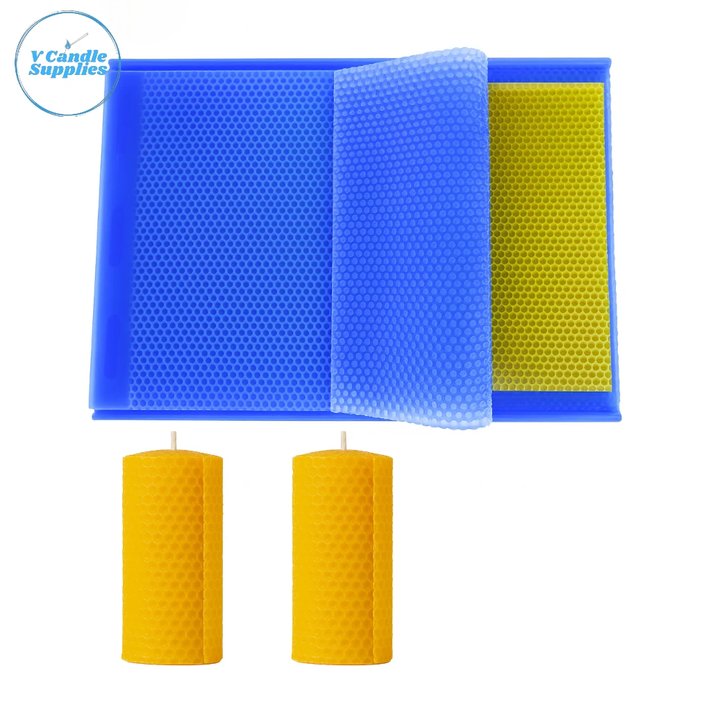 Honeycomb Beeswax Pillar Candle Mold – VC111 | Silicone Molds For Candle Making