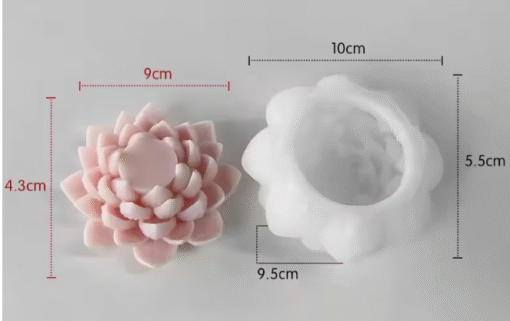 Lotus Bloom Mold- VC020 | Silicone Molds For Candle, Resin, Soap & Plaster Crafting