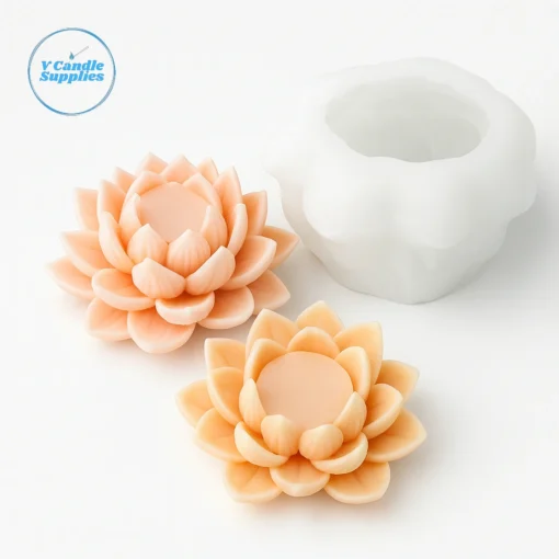 Lotus Bloom Mold- VC020 | Silicone Molds For Candle, Resin, Soap & Plaster Crafting