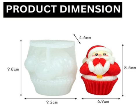 Santa Cupcake Mold – VC102 Silicone Molds For Candle, Resin, Soap & Plaster CraftingSanta Cupcake Mold – VC102 Silicone Molds For Candle, Resin, Soap & Plaster Crafting Santa Cupcake Mold – VC102 Silicone Molds For Candle, Resin, Soap & Plaster Crafting