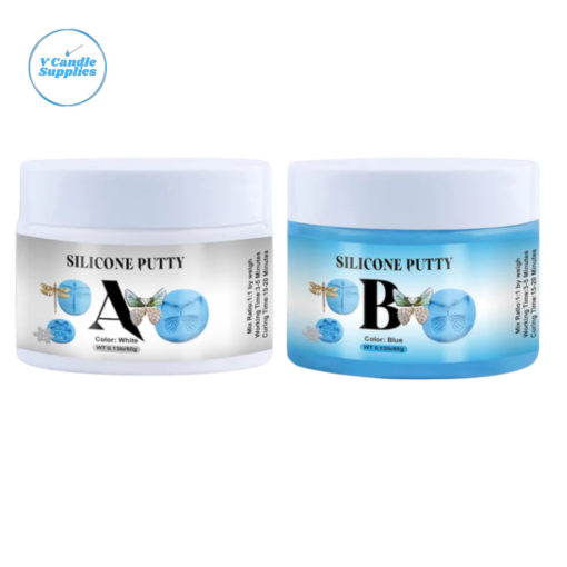 Silicone Putty 120g Mold Making Kit - Easy 1:1 Mixing, Fast-Curing, Non-Toxic, Reusable, Strong & Flexible | DIY Silicone Putty By V Candle Supplies