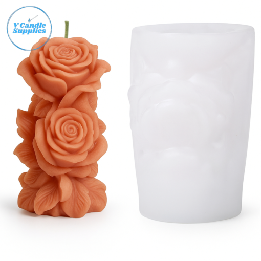 Stacked Rose Candle Mold - VC040 | Silicone Molds For Candle, Resin, Soap & Plaster Crafting
