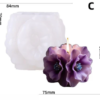 3D Ruffle Flower Cube Mold - VC108 _ Silicone Molds For Candle, Resin, Soap & Plaster Crafting
