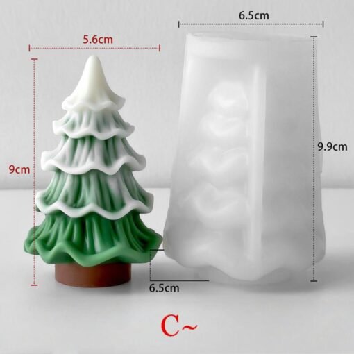 Wavy Christmas Tree Silicon Mold - VC127 _ Silicone Mold For Making Candle