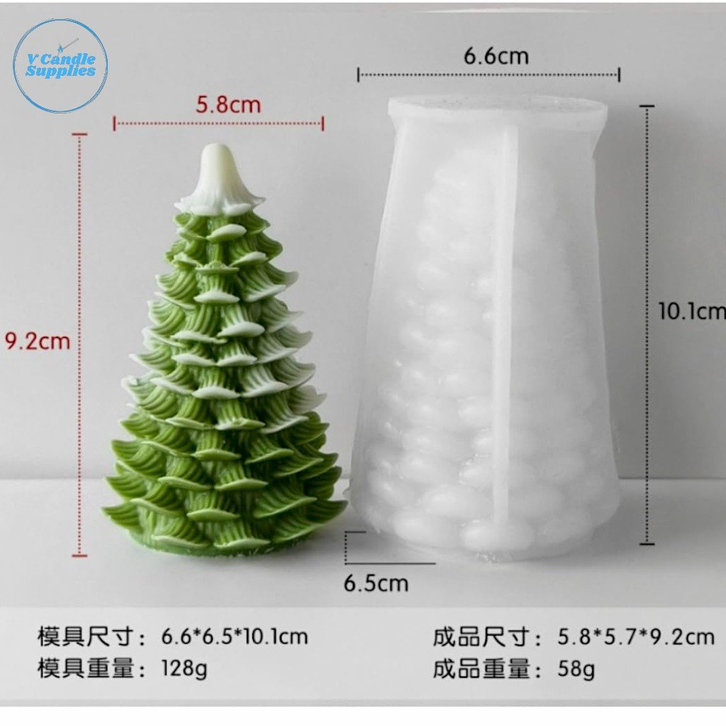 Christmas Cedar Tree Silicone Mold – VSM0098 | Silicone Molds For Candle Making, Resin, & Plaster Crafts