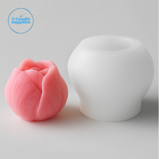 vc081 (1) 3D Tulip Candle Mold (Set of 4 ) - VC079, VC080, VC081, VC082 | Silicone Molds For Candle, Resin, Soap & Plaster Crafting