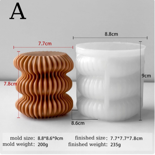 Geometric Wave Ball Tower Mold – VC085 | Silicone Molds For Candle, Resin, Soap & Plaster Crafting Geometric Wave Ball Tower Mold – VC085 | Silicone Molds For Candle, Resin, Soap & Plaster Crafting