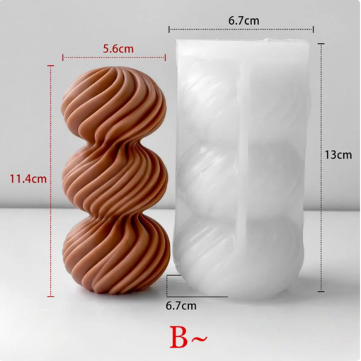 Triple Spiral Ball Candle Mold – VC087 | Silicone Molds For Candle, Resin, Soap & Plaster Crafting Triple Spiral Ball Candle Mold – VC087 | Silicone Molds For Candle, Resin, Soap & Plaster Crafting