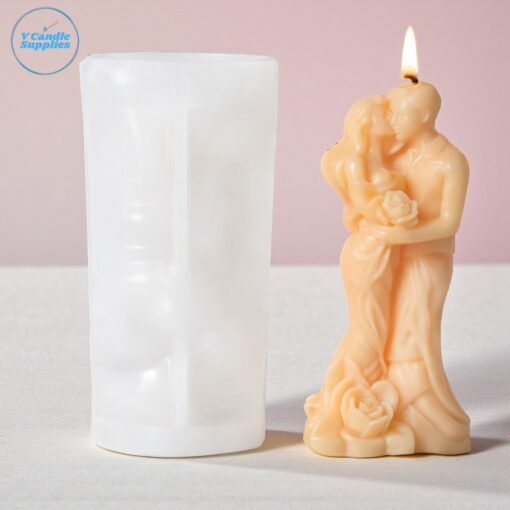 3D Couple Hugging With Bouquet Silicone Mold – GK07 Silicone Mold for Candle Making, Resin, Soap & Plaster Crafts