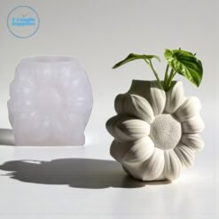 Floral Planter Concrete, Gypsum & Resin Mold – GK109 Silicone Mold for Candle Making, Resin & Decorative Crafts