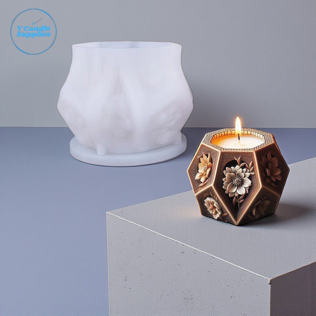 Geometric Flower Container Concrete, Gypsum, Resin Mold – GK53| Silicone Molds For Candle Making, Resin, & Plaster Crafts