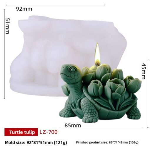 Turtle Flower Mold โ GK40 Silicone Mold for Candle, Concrete, Resin, Gypsum & Plaster Crafts Turtle Flower Mold โ GK40 Silicone Mold for Candle, Concrete, Resin, Gypsum & Plaster Crafts