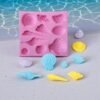 Mini Sea Shells Fondant Candle Mold – GK100 Silicone Mold for Candle Making, Resin, Soap & Plaster Crafts