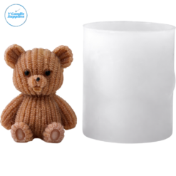 Mini Sweater Teddy Bear Silicone Mold – GK022 Silicone Mold for Candle, Resin, Soap & Plaster Crafts