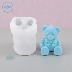 Mini Teddy Bear With Bow Candle Mold - GK09 | Silicone Molds For Candle Making, Resin, & Plaster Crafts Mini Teddy Bear With Bow Candle Mold - GK09 | Silicone Molds For Candle Making, Resin, & Plaster Crafts