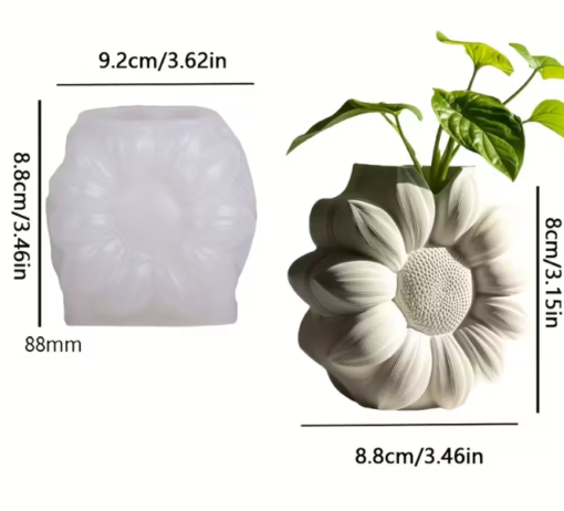 Floral Planter Concrete, Gypsum & Resin Mold – GK109 Silicone Mold for Candle Making, Resin & Decorative Crafts Floral Planter Concrete, Gypsum & Resin Mold – GK109 Silicone Mold for Candle Making, Resin & Decorative Crafts