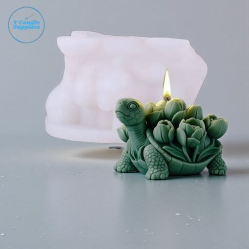Turtle Flower Mold โ GK40 Silicone Mold for Candle, Concrete, Resin, Gypsum & Plaster Crafts Turtle Flower Mold โ GK40 Silicone Mold for Candle, Concrete, Resin, Gypsum & Plaster Crafts