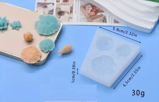 Product name: 3 cavity lotus leaf Silicone Mold - VIM005 | Silicone Molds For Candle Making, Resin, & Plaster Crafts Product type: silicone mold