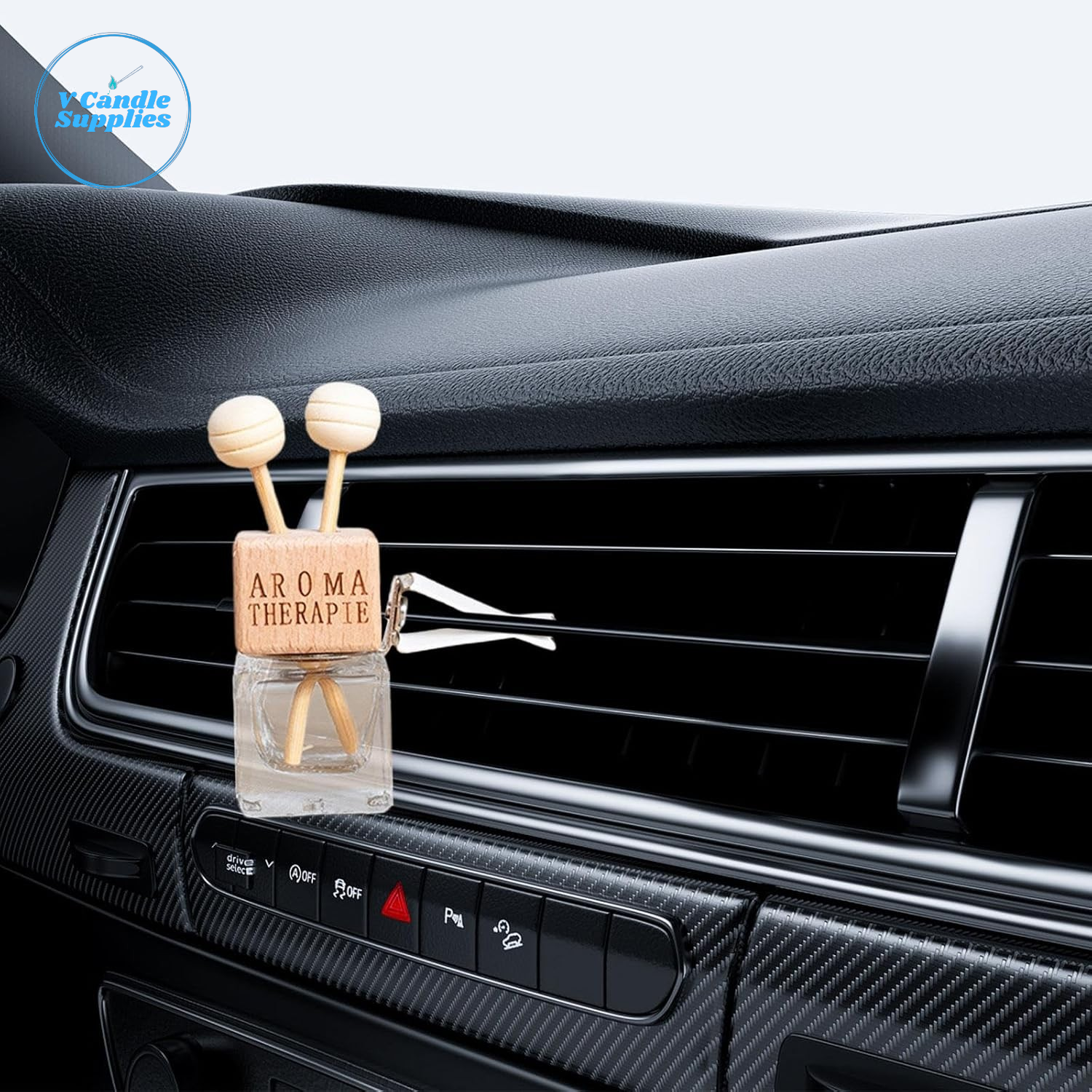 Empty Car Diffuser Bottle For AC Vents – Square| Emplty Bottles For Making Car Diffuser By V Candle Supplies