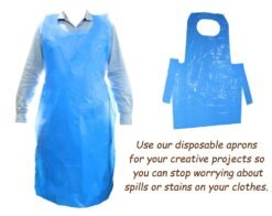 Disposable Apron To Protect Clothes - Set Of 5 Pc | Plastic Disposable Apron For Candle & Craft Making By V Candle Supplies Disposable Apron To Protect Clothes - Set Of 5 Pc | Plastic Disposable Apron For Candle & Craft Making By V Candle Supplies
