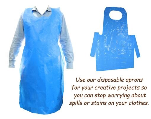 Disposable Apron To Protect Clothes - Set Of 5 Pc | Plastic Disposable Apron For Candle & Craft Making By V Candle Supplies