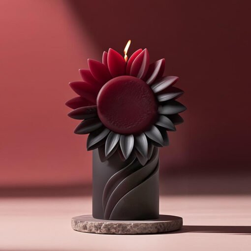 Sunflower Pillar Candle Silicon Mold - GK29 | Silicone Molds For Candle Making, Resin, & Plaster Crafts Sunflower Pillar Candle Silicon Mold - GK29 | Silicone Molds For Candle Making, Resin, & Plaster Crafts