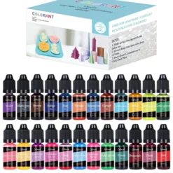 10 ml Candle Liquid Color – Set of 24 (Imported) Premium Liquid Color Dyes for Candle, Soap & Resin Making by V Candle Supplies