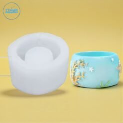 Ocean Theme Concrete Jar Silicone Mold – GK-RS-228 Silicone Mold for Candle Making, Resin & Plaster Crafts
