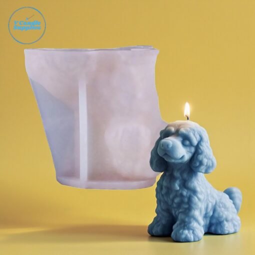 Poodle Puppy Silicon Mold - GK42 | Silicone Molds For Candle Making, Resin, & Plaster Crafts