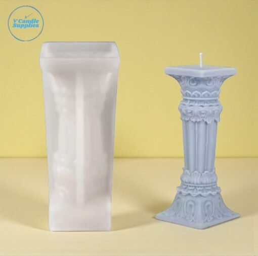Roman Thin Pillar Silicon Mold - GK-RS-370| Silicone Molds For Candle Making, Resin, & Plaster Craft