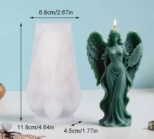 Standing Angel Silicon Mold - GK-RS314 | Silicone Molds For Candle Making, Resin, & Plaster Crafts
