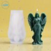 Standing Angel Silicon Mold - GK-RS314 | Silicone Molds For Candle Making, Resin, & Plaster Crafts