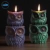 Two Layered Owls Totem Silicon Mold - GK43 | Silicone Molds For Candle Making, Resin, & Plaster Crafts | Silicone Molds For Candle Making, Resin, & Plaster Crafts